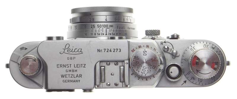 Just Serviced Leica IIIf self timer 35mm film camera f=50 prime Elmar 1:3.5/50mm