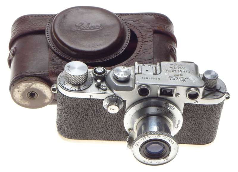IIIc Shark Skin Well used M39 Mount Rangefinder 35mm Camera Leitz Elmar 3.5/50mm