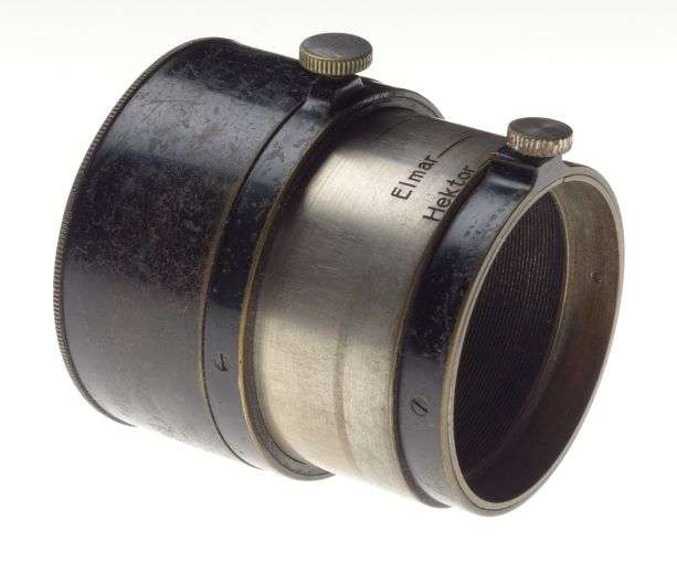 LEICA nickel retractable lens hood shade plack paint snap on Elmar hektor rare