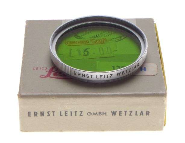 LEICA rangefinder camera lens filter GGr. Green M39 box case 39mm Wetzlar leitz