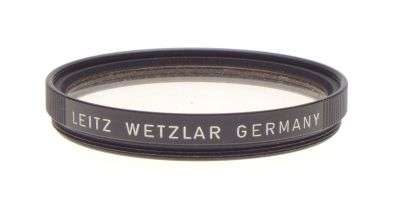 LEICA rangefinder camera lens filter 13131 Black edge UVa Leitz glass good cond