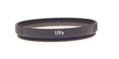 LEICA rangefinder camera lens filter 13131 Black edge UVa Leitz glass good cond