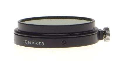 LEICA rangefinder camera lens filter Gr. E. Leitz black rim Green filter in case