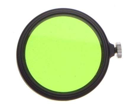 LEICA rangefinder camera lens filter Gr. E. Leitz black rim Green filter in case