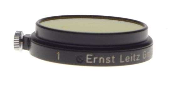 LEICA rangefinder camera lens filter Yellow 1 Mint - condition 39mm Snap on Gelb