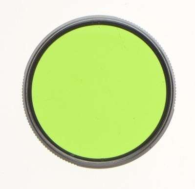 LEICA rangefinder camera lens filter Cased GGr. Leitz chrome clean green filter