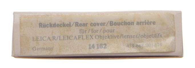 LEICA R camera SLR rear mint lens cap boxed 14162 Objectifs cover