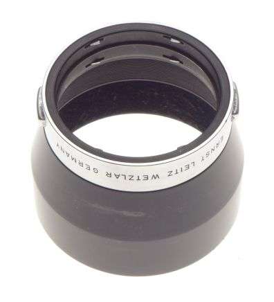 Leica chrome 4.5/135mm camera lens hood 4/90mm shade 12575 N used 2.8/90mm Elmar