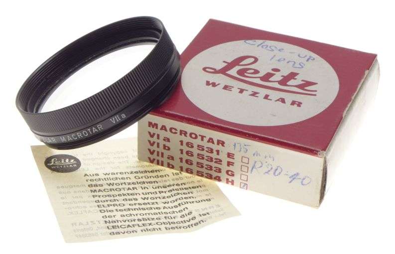 Macrotar VIIa V 2 a close up camera lens Leica boxed Leitz 16533g Mint condition