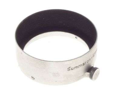 Summaron-Elmar 3.5cm LEICA lens hood shade snap-on type chrome silver vintage