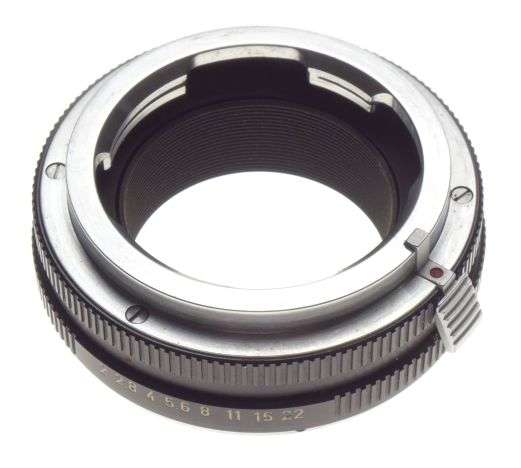 Leitz 14127 F Wezlar Black M To R Lens Adapter With Aperture Clean