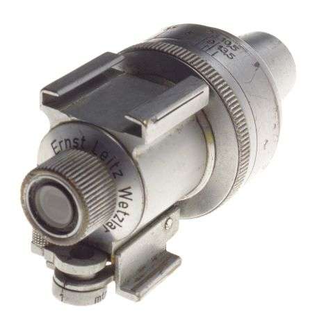 Leitz Universal Sucher chrome type Leica hot shoe view finder in original box
