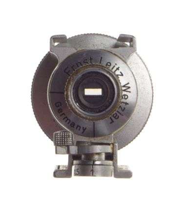 Leitz Universal Sucher chrome type Leica hot shoe view finder in original box