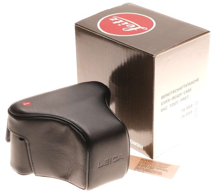 14569 Leica Original vintage leather black ever ready camera case SLR MINT Boxed