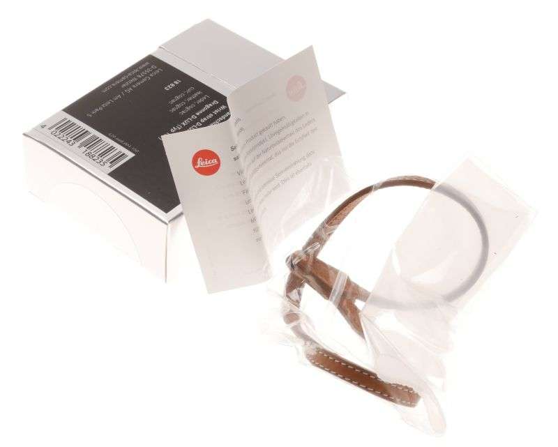 18823 Leica Wrist strap D-Lux typ 109 Handschlaufe Dragonne leather cognac New