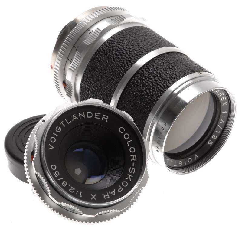 VOIGTLANDER BESSAMATIC 35mm COLOR-SKOPAR X 2.8/50 DYNAREX 4/135mm FILTERS CAMERA