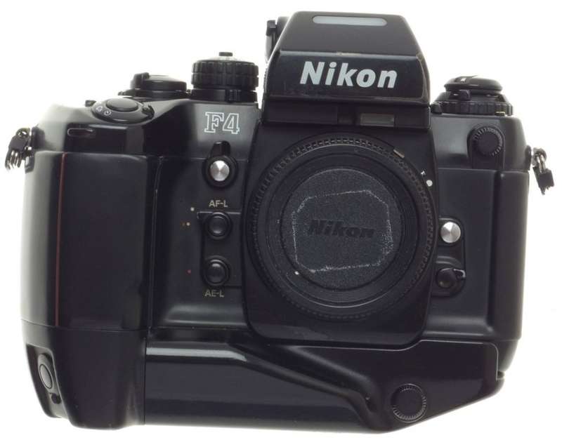 SLR F4 NIKON 35mm FILM CAMERA BODY DP 20 PRISM FINDER BATTRY GRIP NICE CONDITION