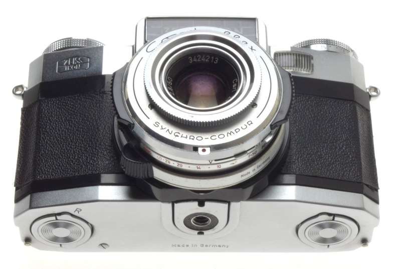 35mm CONTAFLEX ZEISS IKON FILM CAMERA CASED COMPUR-SYNCHRO SHUTTER TESSAR 2.8/50