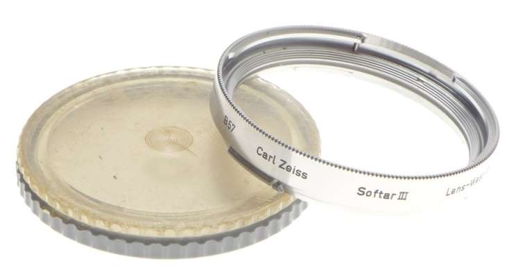 SOFTAR III CARL ZEISS SOFT CAMERA LENS FILTER HASSELBLAD 50 CHROME RIM B57 CAPS