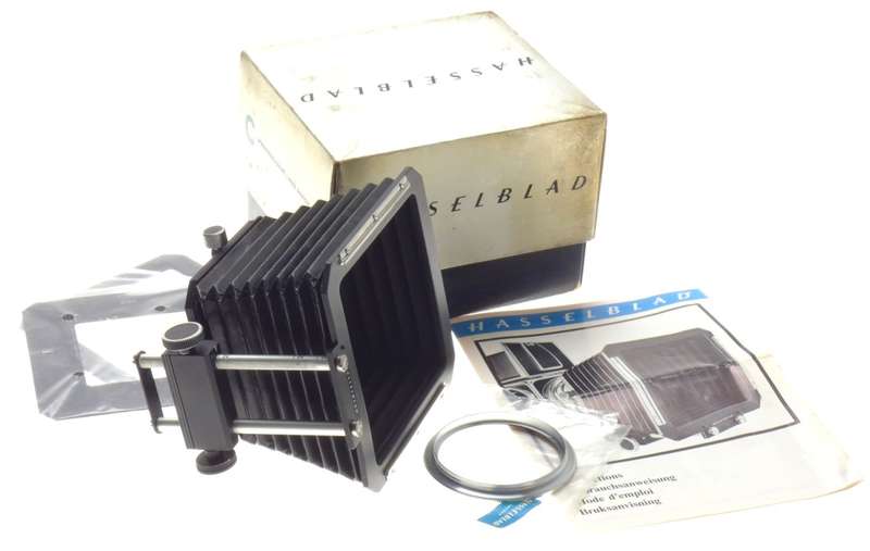 COMPENDIUM BELLOWS USED HASSELBLAD PROFESSIONAL LENS HOOD SHADE BOX 40231