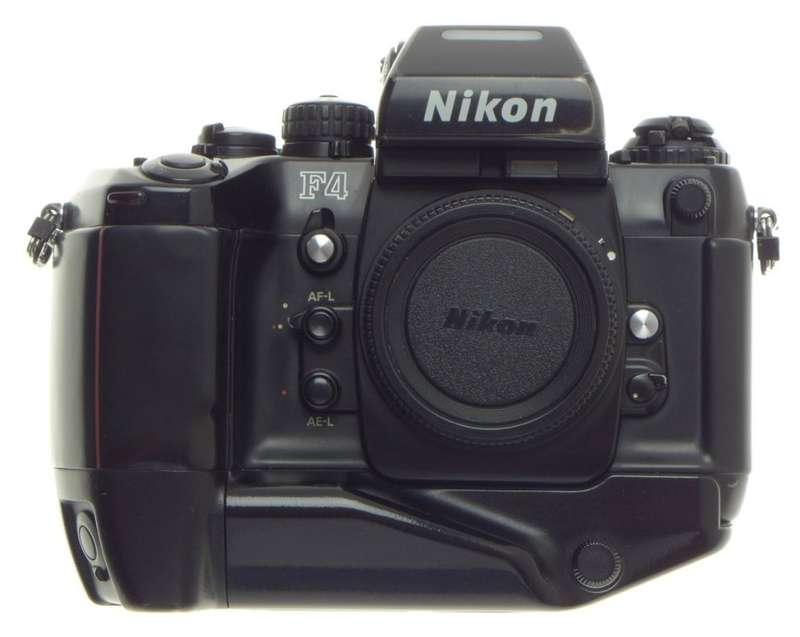 F4 s NIKON SLR 35mm FILM CAMERA BODY DP 20 PRISM FINDER BATTERY GRIP USED MANUAL