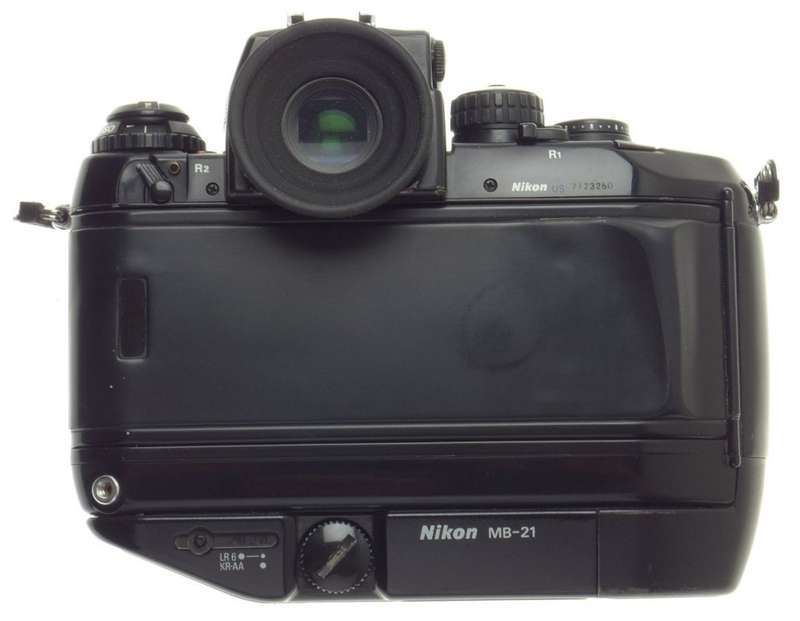 F4 s NIKON SLR 35mm FILM CAMERA BODY DP 20 PRISM FINDER BATTERY GRIP USED MANUAL