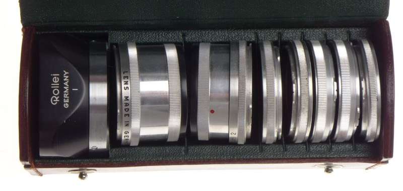Rolleiflex Bay I Filter Kit Consisits 2x Rolleinar Set 5x Lens Hood Museum cond.
