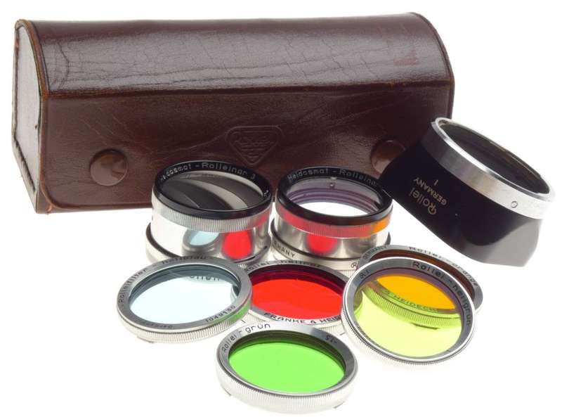 Rolleiflex Bay I Filter Kit Consisits 2x Rolleinar Set 5x Lens Hood Museum cond.