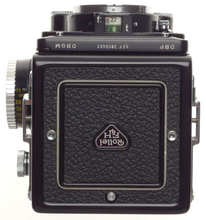TLR Rolleiflex 3,5F Zeiss Planar 3.5/75mm coated lens 120 film camera with hood