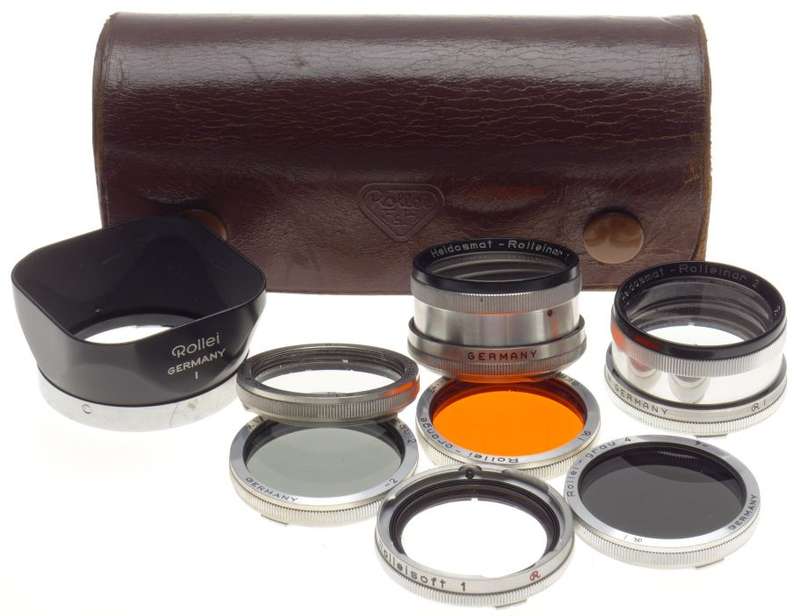 Rolleiflex Bay I Filter Kit Museum condition 2x Rolleinar Set 5x Lens Hood cased