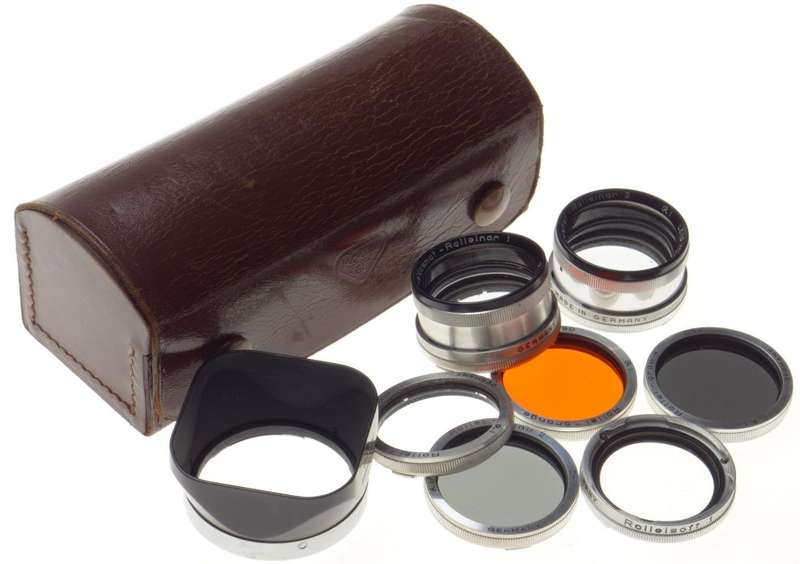 Rolleiflex Bay I Filter Kit Museum condition 2x Rolleinar Set 5x Lens Hood cased