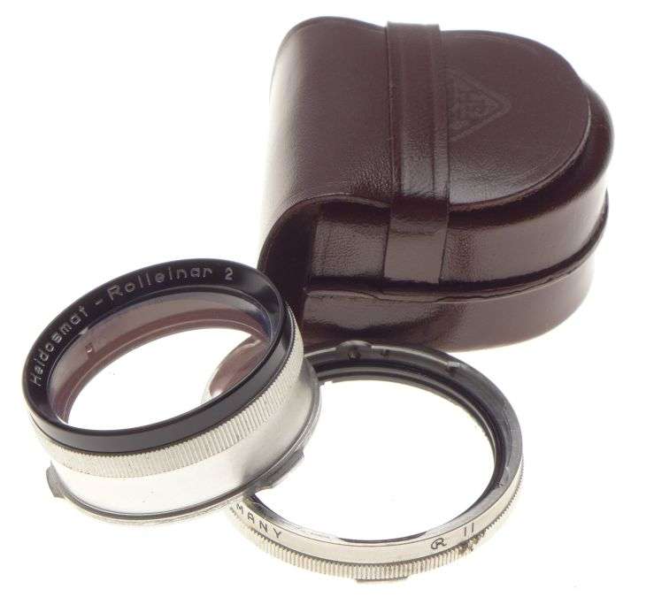 Rolleiflex TLR camera Rolleinar II/2 RII lens GUODO mint 202030 box leather case