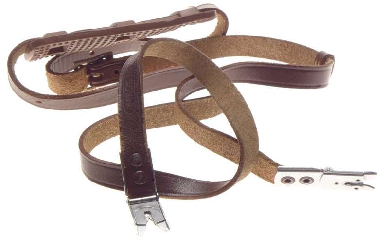 Rolleiflex TLR full length leather neck shoulder strap with rubber pad addition