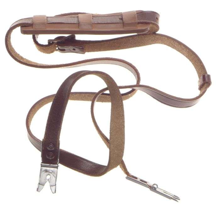 Rolleiflex TLR full length leather neck shoulder strap with rubber pad addition