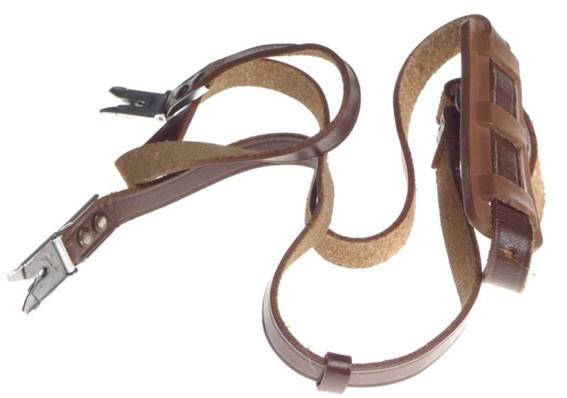 Rolleiflex TLR full length leather neck shoulder strap with rubber pad addition