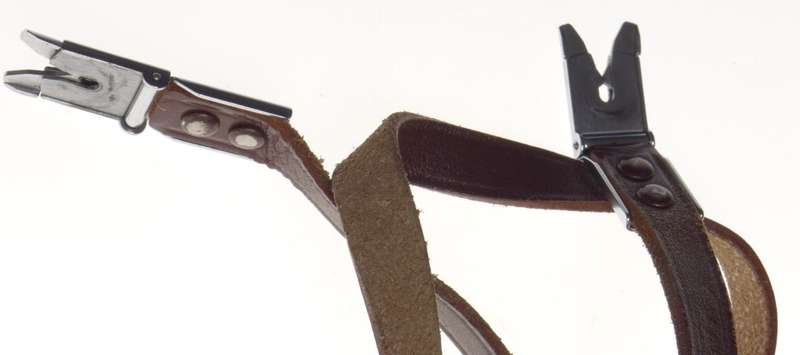 Rolleiflex TLR full length leather neck shoulder strap with rubber pad addition