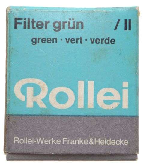 Rolleiflex ROLLEI GRUN Green TLE lens filter boxed papers RII exellent condition