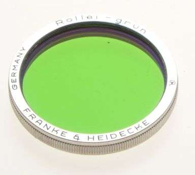 Rolleiflex ROLLEI GRUN Green TLE lens filter boxed papers RII exellent condition