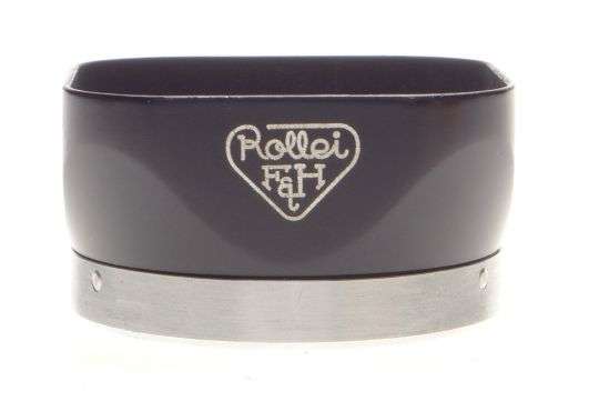 Rolleiflex RI Rollei lens hood shade parasolei in leather case snap on bayonet