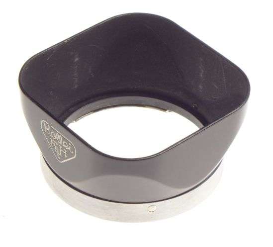 Rolleiflex RI Rollei lens hood shade parasolei in leather case snap on bayonet