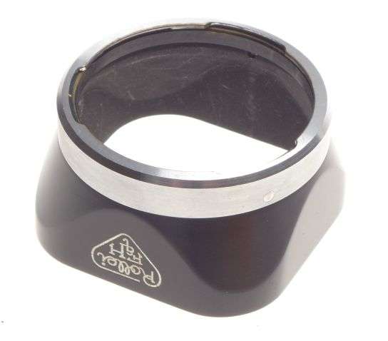 Rolleiflex RI Rollei lens hood shade parasolei in leather case snap on bayonet