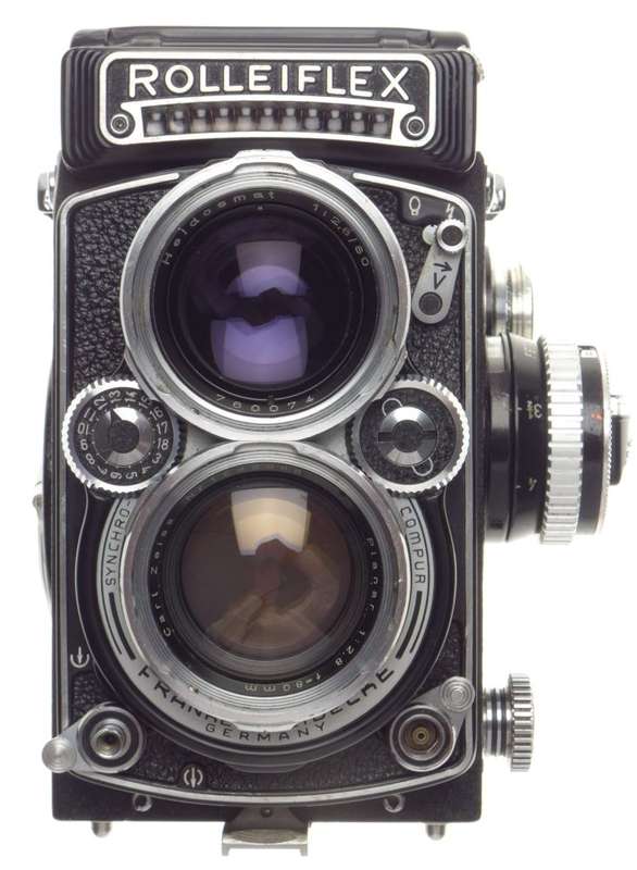 Rolleiflex 2.8 TLR camera Zeiss Planar 2.8/80mm lens case strap flash dream kit