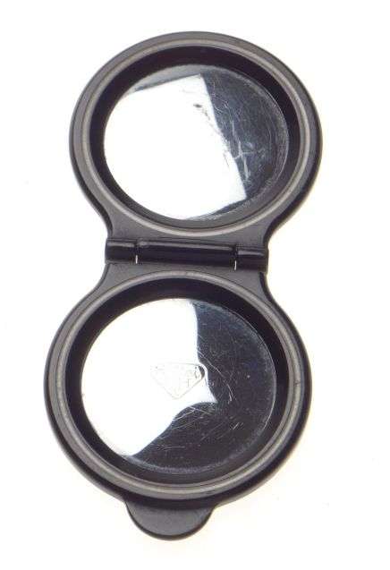 Lens cap Rolleiflex metal chrome folding flip up bayonet mount TLR camera Tessar