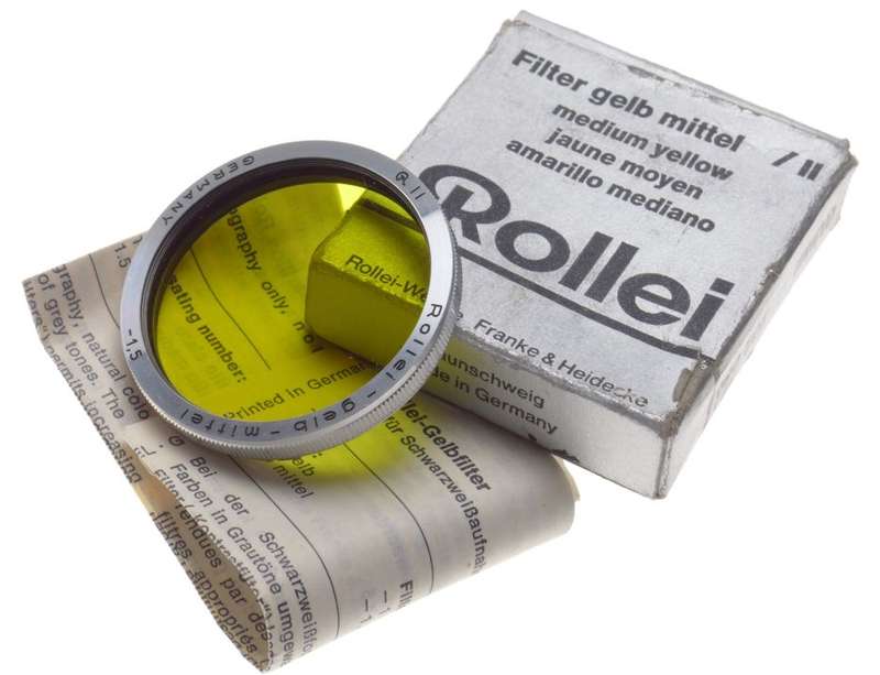 Rolleiflex Yellow Filter RII R2 Gelb-Mittel -1,5 bayonet mount fits Tessar TLR