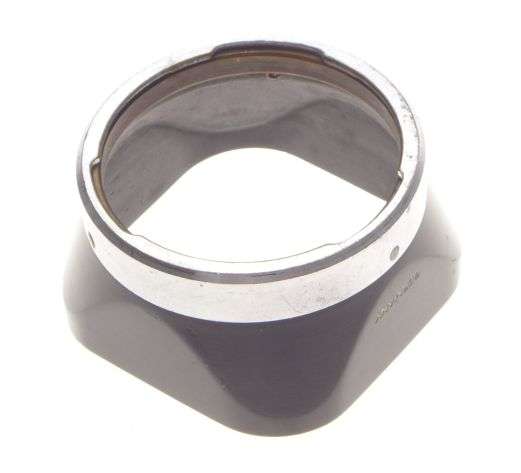 Rolleiflex TLR lens hood shade original black retro in leather small brown case