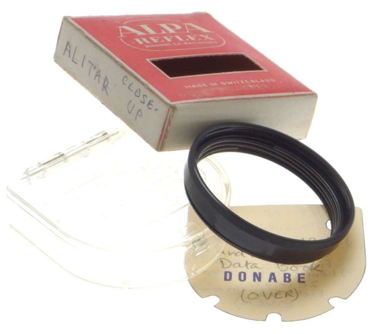 ALPA REFLEX SLR CAMERA LENS CLOSE UP FILTER DONABE ALITAR CLOSE UP MINT BOXED