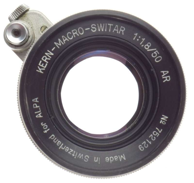 KERN-MACRO-SWITAR BLACK ALPA 1:1.8/50mm AR f=50 SLR CAMERA RARE LENS CLEAN GLASS