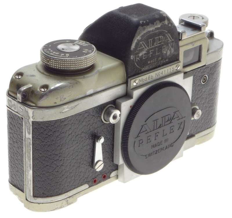 MODEL 6b ALPA REFLEX 35mm VINTAGE FILM CAMERA SLR MANUAL PAPERS CAP USED BODY 6B