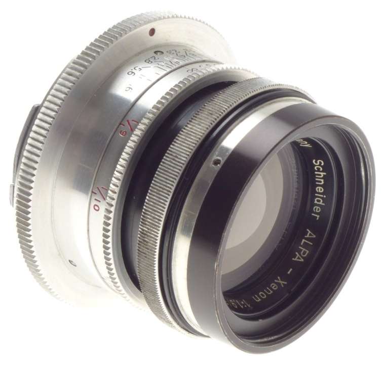 ALPA-XENON 1.9/50 SCHNEIDER SLR VINTAGE CAMERA SILVER LENS Mod. 6B RARE BOX f=50