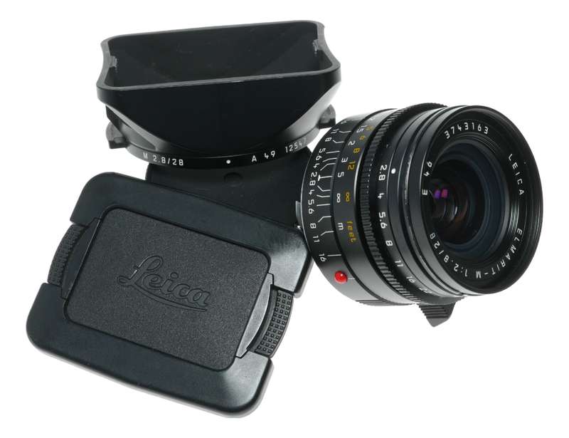 Leica Elmarit-M 2.8/28 mm E46 Lens 6 Bit hood set fits M11 camera